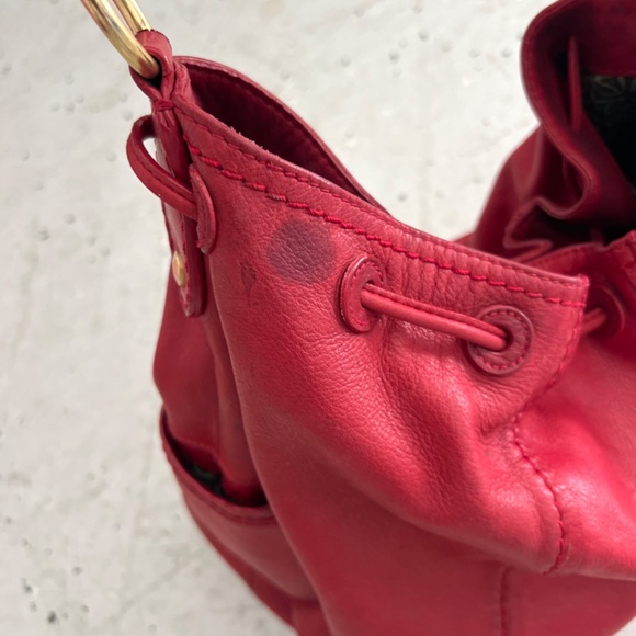 Slouchy Buttery Soft Genuine Leather Hobo Bucket Bag - Picture 10 of 11